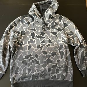 Men’s Adidas Camo Style Hoodie, XL, Gray.